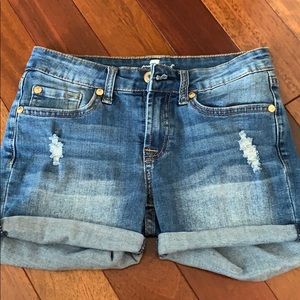 7 For All ManKind Jean Shorts